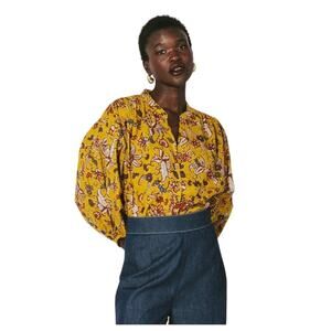 Celobella 100% Organic Cotton Bette Blouse Evora Floral Size Small